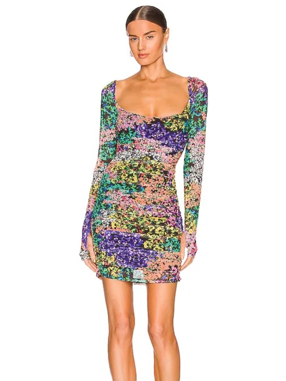 AFRM LEONA DRESS IN PATCHWORK FLORAL | Size Small